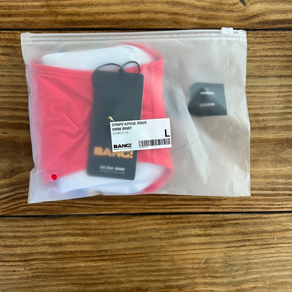 NWT BANG! MIAMI STRIPE'A'POSE ROUX - SWIM BRIEF - Picture 3 of 4